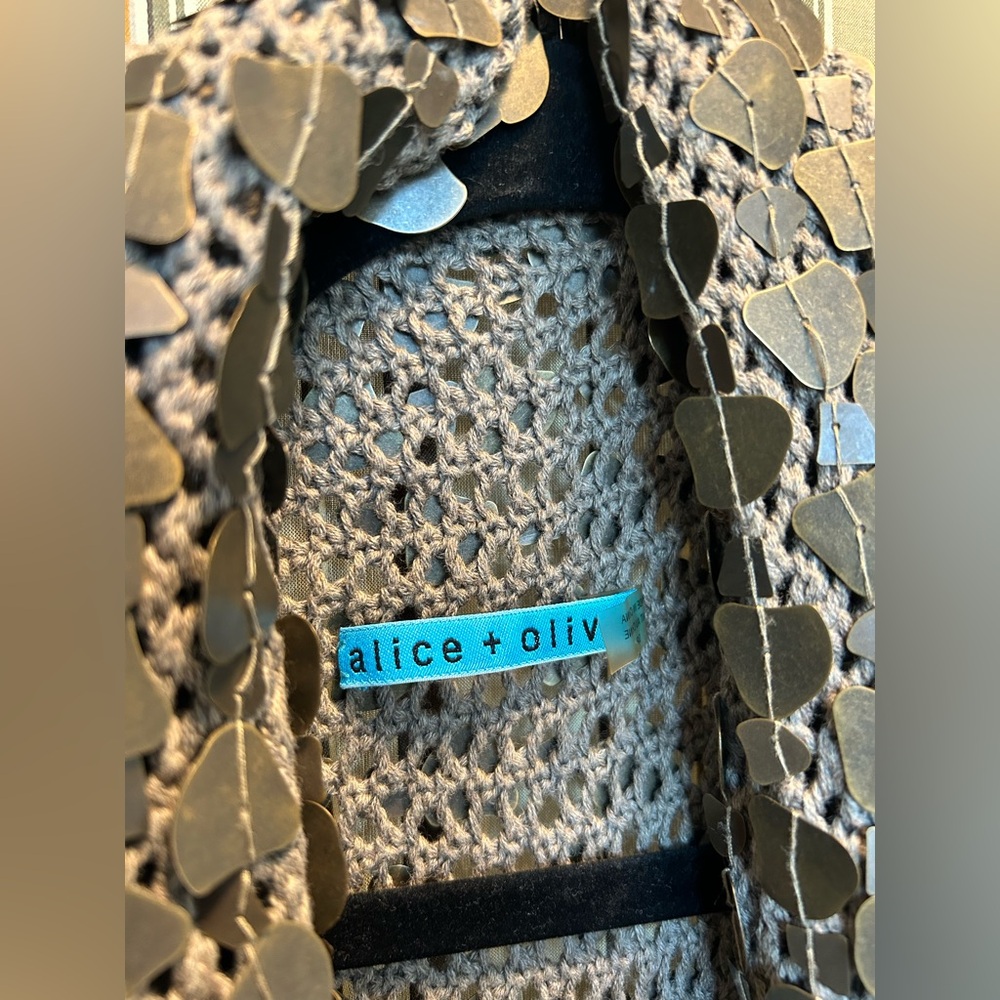 Alice + Olivia metal sequin shrug - Picture 9 of 14